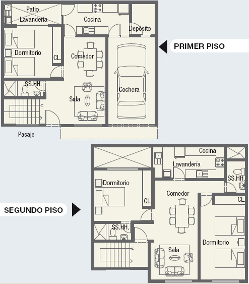 PLANOS DE MINI DEPARTAMENTOS DE 80M2 Y 50M2