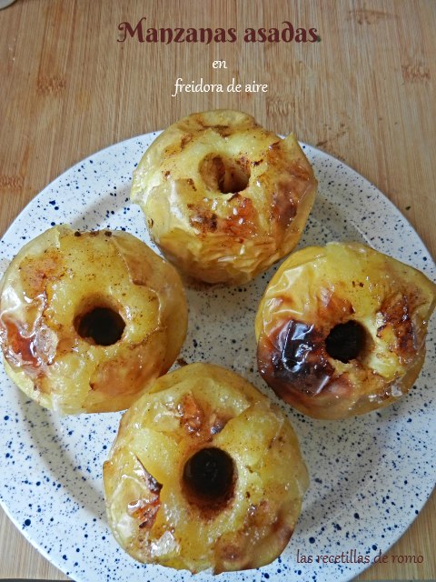 Manzanas asadas en freidora de aire