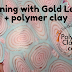 Making polymer clay jellyroll canes with spiral gold leaf i...nd
then creating veneer flat sheets for decorating and jewelry