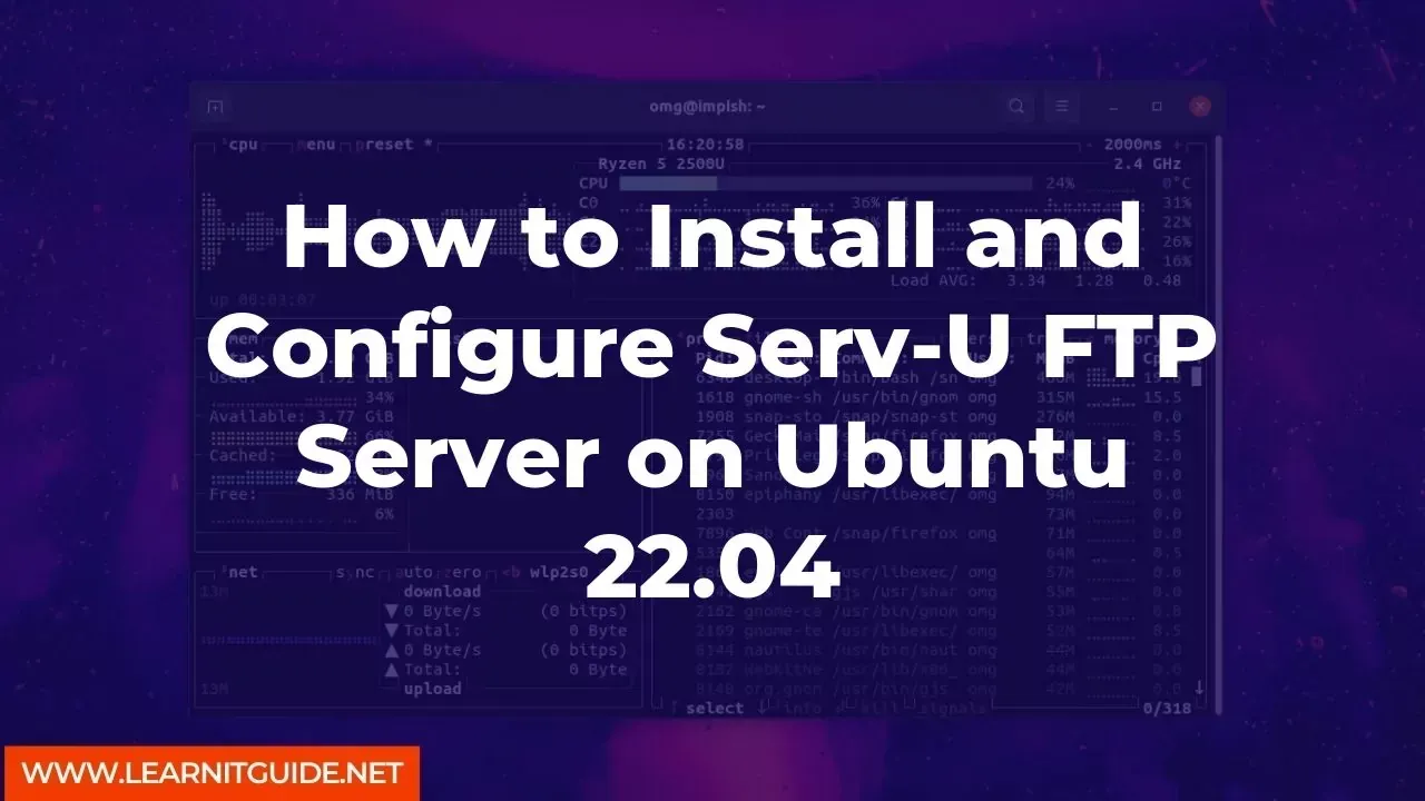 How to Install and Configure Serv-U FTP Server on Ubuntu 22.04