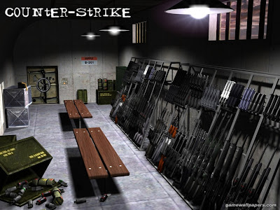 Game Wallpaper 1024 768 - Counter Strike All Gun Weapons Locker Room