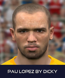 PES 2017 Faces Pau Lopez by Dicky