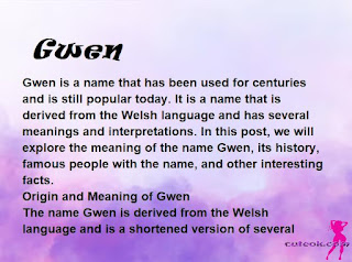 meaning of the name "Gwen"