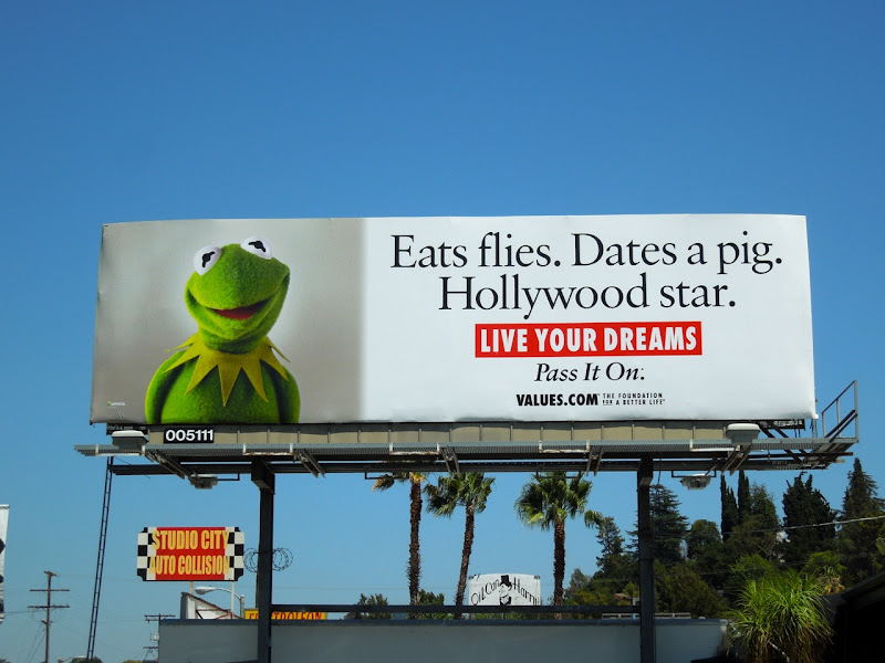 Kermit Frog Hollywood Star billboard