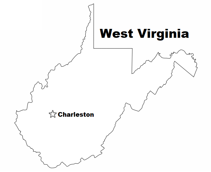 Download Blog da Educação: West Virginia State Map coloring page