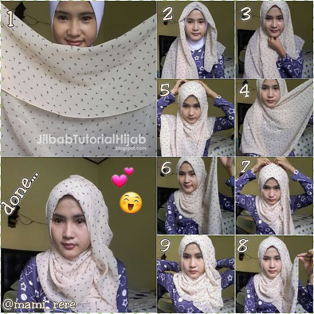 Tutorial Hijab Segi Empat untuk Seharihari  Jilbab Tutorial Hijab