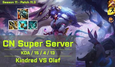 Kindred JG vs Olaf - CN Super Server 11.3