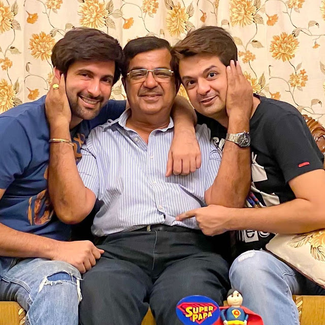 Jubilee actor Nandish Singh Sandhu with his father and brother Onkar