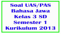 soal uas bahasa jawa kelas 3 sd semester 1 kurikulum 2013