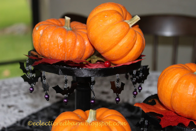 Eclectic Red Barn: Candlesticks with bat trim