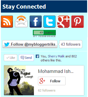 Stay Connected Widget With All Subscription Button