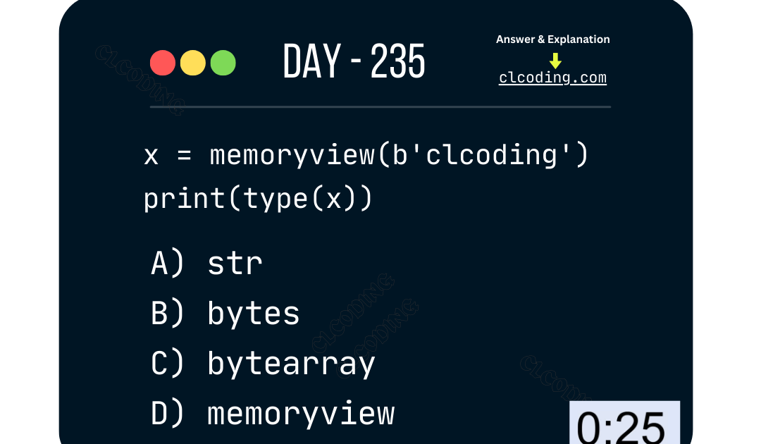 Python Coding challenge - Day 235 | What is the output of the following ...