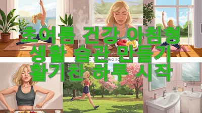 초여름 건강 아침형 생활 습관 만들기 활기찬 하루 시작