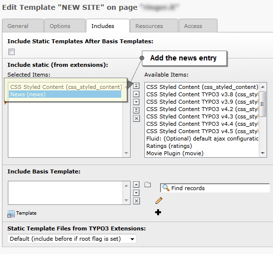 How to Change Typo3 News Extension Templates Path