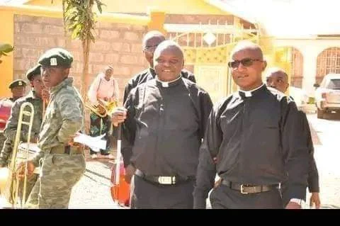 Pictures of the blind man who was ordained a Catholic priest in Kenya