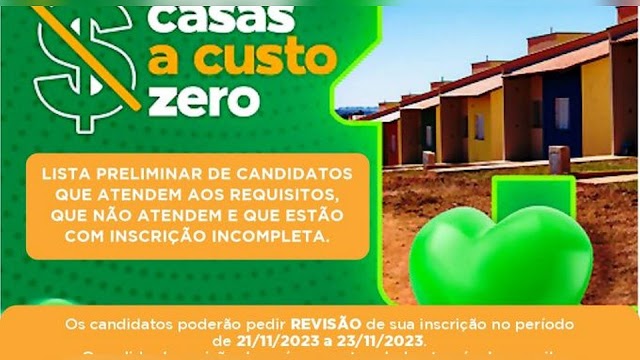 Rio Verde: AGEHAB divulga lista preliminar de inscritos no programa Pra Ter Onde Morar – Casas a Custo Zero