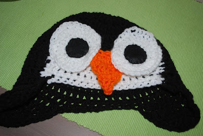 Crochet penguin hat
