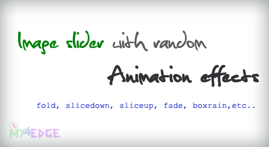 Image slider with random animation effects using Jquery