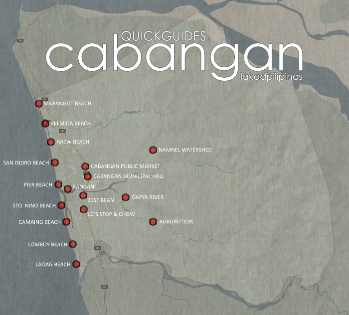 Cabangan Tourist Spots Map