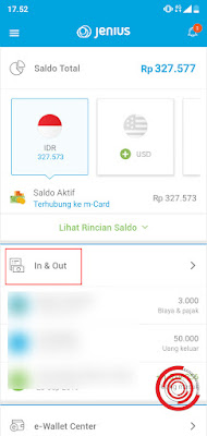 2. Jika sudah masuk ke halaman depan, silakan kalian pilih menu In And Out atau In & Out