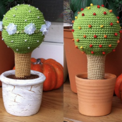 árboles amigurumi patrón gratis