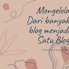 Mengelola Dari banyak blog menjadi Satu Blog