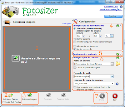 Fotosizer interface