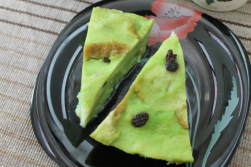 Puding Roti Pandan Kukus - Azie Kitchen