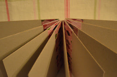 Closeup of board book binding.