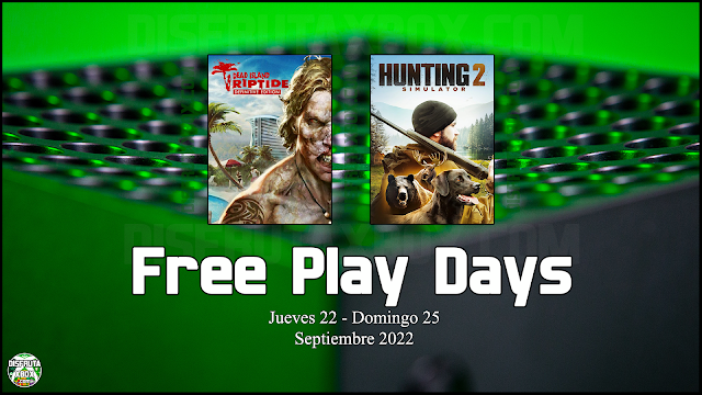 Días de juego gratis (del 22 al 25 septiembre 2022) #freeplaydays