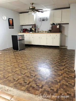 Updating a basement kitchenette.