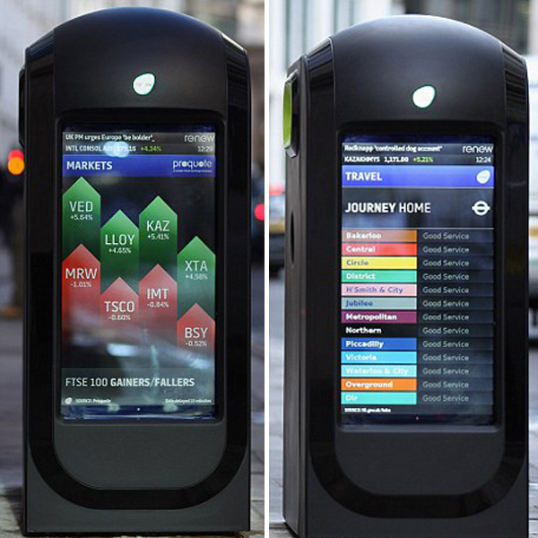 Londres terá lixeiras inteligentes com telas de LCD