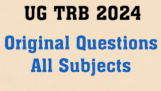 Ug Trb Original Questions All Subjects 2024 pdf download 