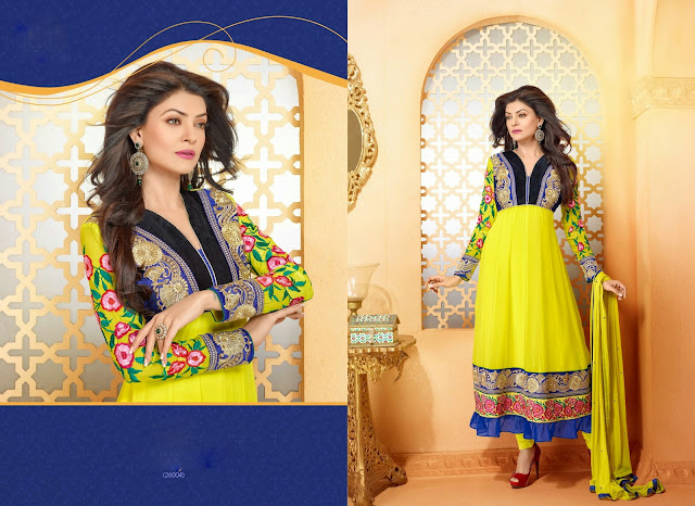 Sushmita Sen Designer Anarkali Suits,Long Anarkali Suits,Georgette Designer Anarkali Suits