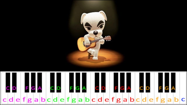 K.K. Cruisin' (Animal Crossing) Piano / Keyboard Easy Letter Notes for Beginners