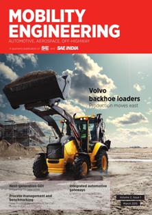 Mobility Engineering 2015-01 - March 2015 | TRUE PDF | Mensile | Professionisti | Meccanica | Progettazione | Automobili | Tecnologia
Reach one of the largest global Automotive Industries.
The quarterly edition reaches 10,000 subscribers throughout India.
Each issue covers key technical advancements, including alternative fuel, safety, and electrification, as well as features on automotive, aerospace, and off-highway.
India's automotive industry is the sixth the largest in the world, with an annual production of almost 4 million passenger cars and commercial vehicles. Exports have consistently grown to $4.5 billion as a result of India's strong engineering base and expertise in manufacturing fuel-efficient and low-cost vehicles.