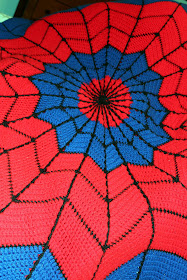 Kids Superhero Crochet Afghan - Spiderman Design