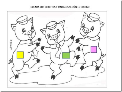 Cuento De Los Tres Cerditos Y Dibujos Para Colorear Colorear Dibujos Infantiles