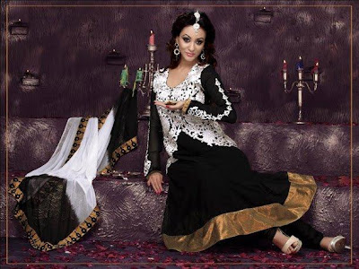 Latest Anarkali Frocks Party Wear Designs 2013 For Girls