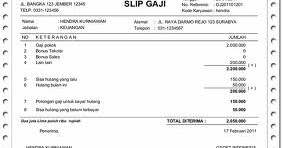 Contoh Slip Gaji Buruh Harian - LKIT 2017