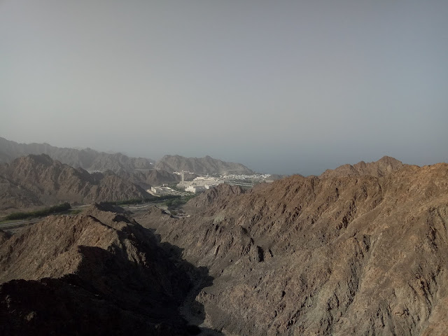 Muscat is surrounded by mountains