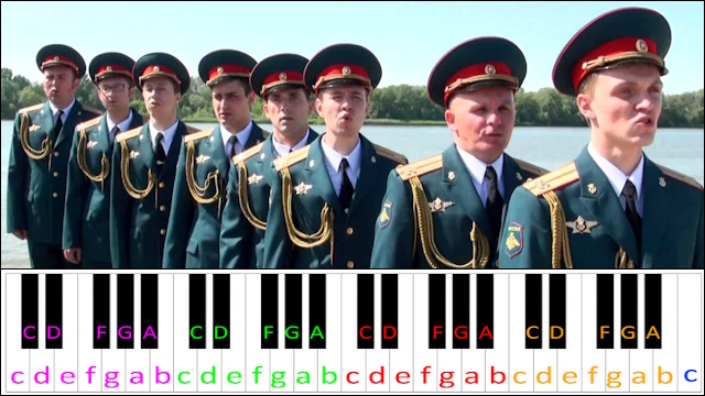 To Serve Russia (Служить России by Эдуард Семёнович Ханок) Piano / Keyboard Easy Letter Notes for Beginners