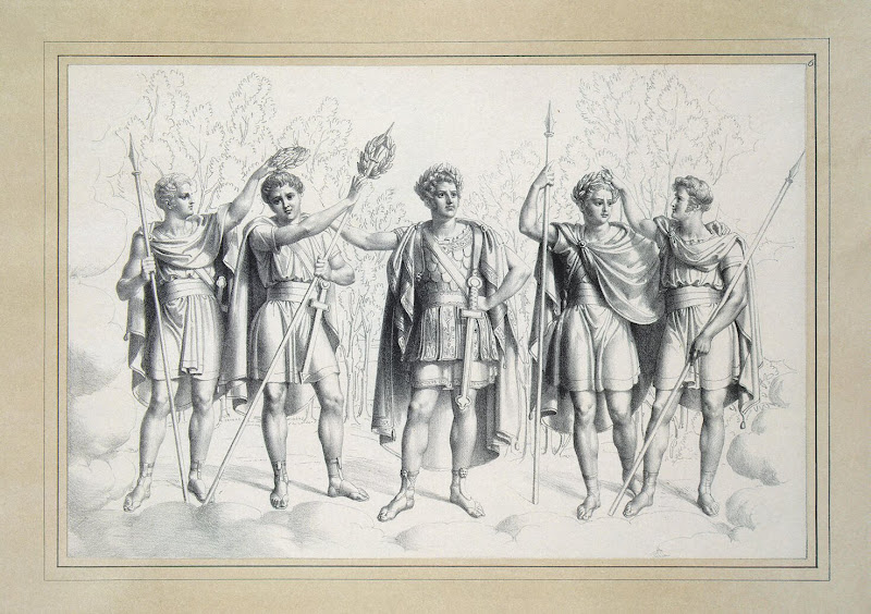 Tableau Vivant: The Winner Heroes by Julius Schoppe - History Art Prints from Hermitage Museum