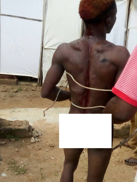 Photos: Man Stripped N3ked After He Was Caught Stealing From Church