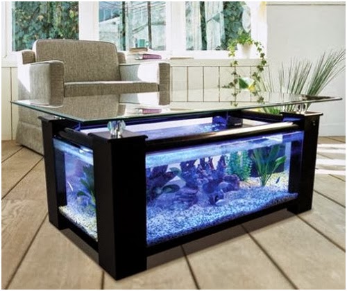 flower pot creative ideas Aquarium Fish Tank Coffee Table | 500 x 420