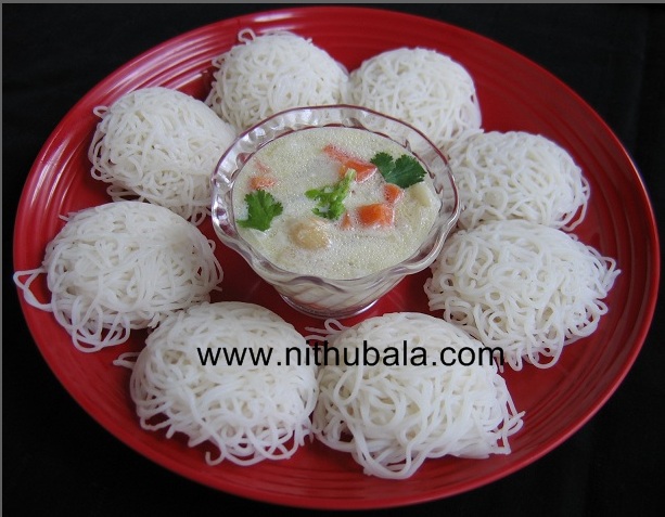 Stew Milk Nithu's  idiyappam Kitchen: kurma for Coconut Vegetable