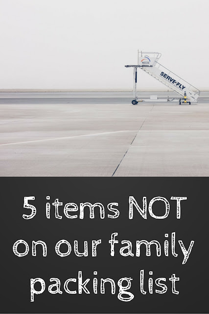 5 items not on our family packing list