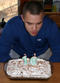 Dylan Polk celebrating his 16th Birthday