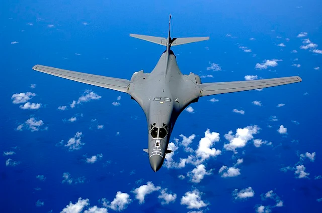 Image Attribute: A B-1B Lancer drops back after air refueling training Sept. 30. The B-1B is deployed to Andersen Air Force Base, Guam, as part of the Pacific Command's continuous bomber presence in the Asia-Pacific region, enhancing regional security and the United States commitment to the Western Pacific. The B-1 is from the 28th Bomb Wing, Ellsworth AFB, South Dakota. / Source: the United States Air Force photo by Staff Sgt. Bennie J. Davis III (Wikimedia Commons)