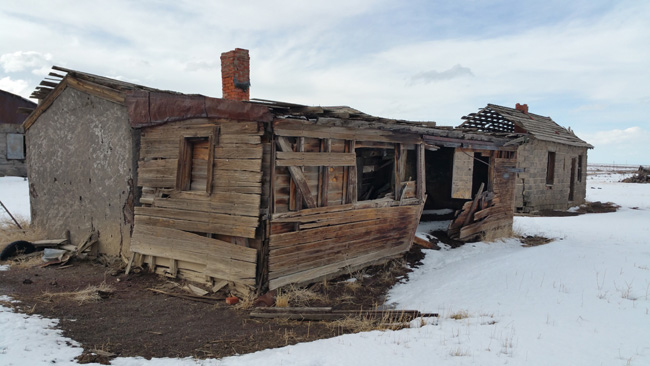 Abandoned buildings in Ludlow, Colorado Ghost Town
